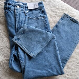 Good American Good Icon Cropped Straight Jeans